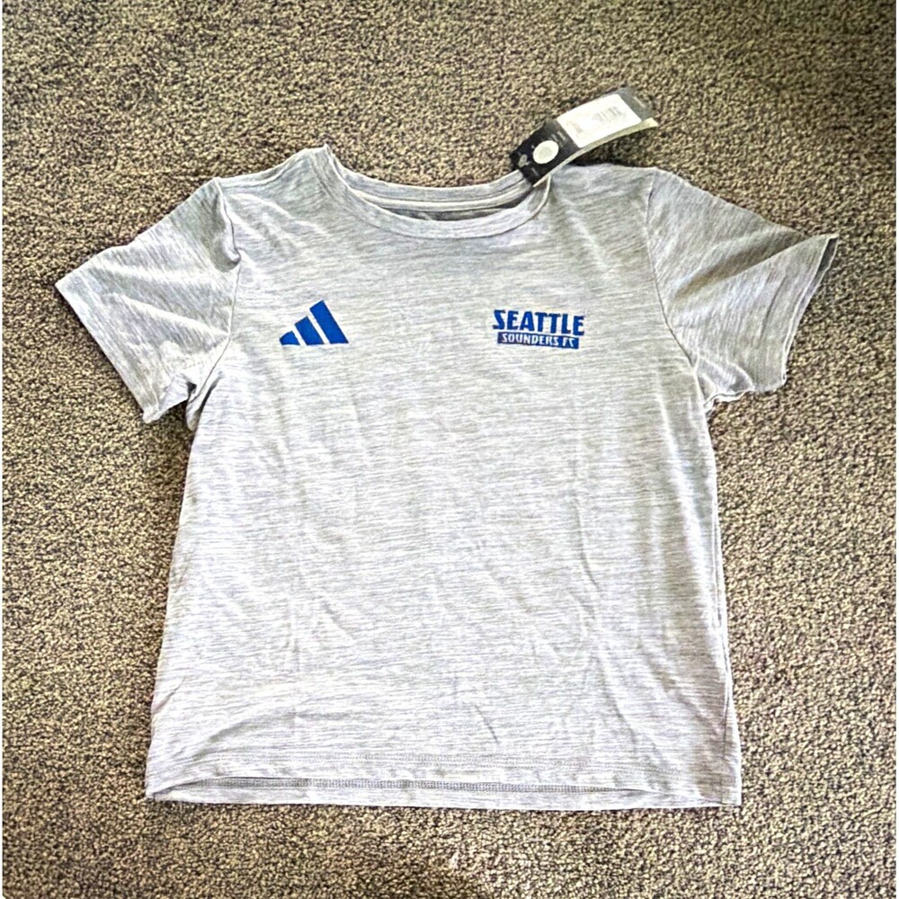 Boys Adidas Seattle Sounders FC Soccer MLS Soccer Shirt Size S NWT A5